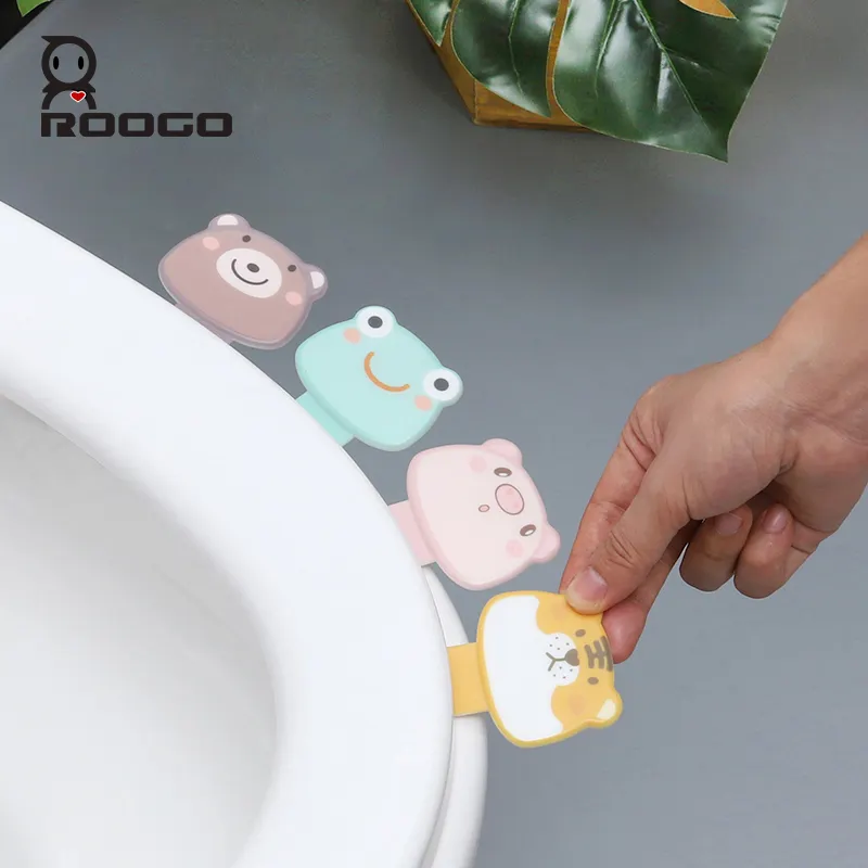 Roogo new design cute animal bathroom toilet decoration