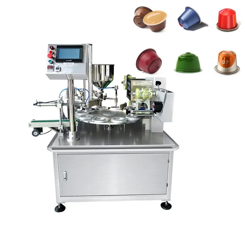 Industrial Commercial Coffee Milk Protein Spices Powder Cafe K-cup Encapsulant Filling Sealing Capping Machine