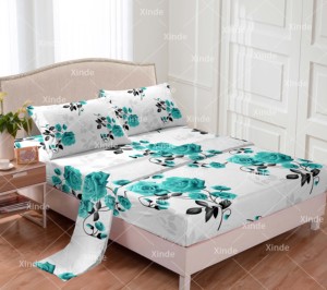 High Quality King <strong>Size</strong> Bed <strong>Sheet</strong> Set Light Color Flat and Fitted <strong>Sheet</strong> 4 Pieces Queen <strong>Size</strong> <strong>Sheet</strong> for Bed - Product Image 2