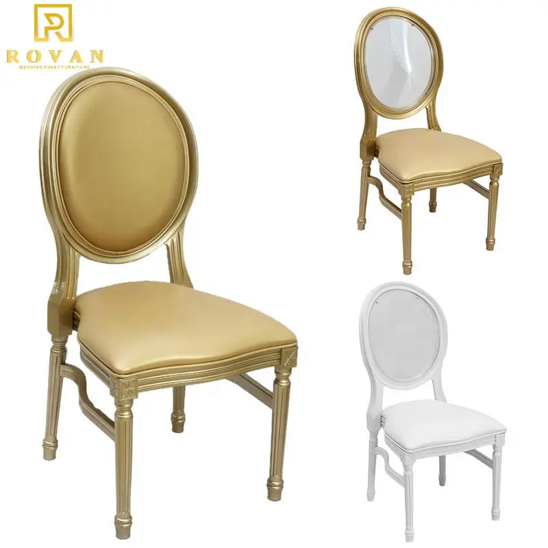 Nuovo Design PP Resina di Lusso Francese Louis xv Sedia in stile Resina Fantasma Sedia per la Cerimonia Nuziale