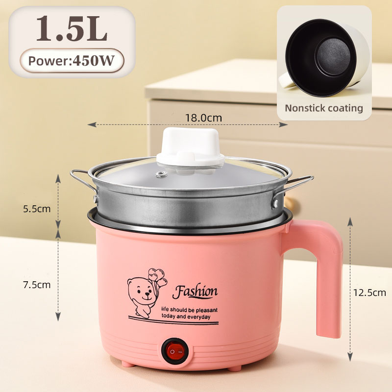 B/pot rose avec cuiseur vapeur ss