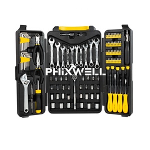 プロの修理ツールボックスハンドツールキットアイテムコンボ家庭用折りたたみ式ツールセット - Product Image 1