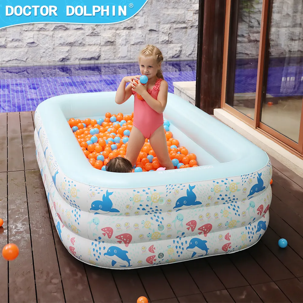 Fábrica profissional Outdoor Backyard Garden PVC Inflável Kids Swimming Pool retangular inflável para crianças