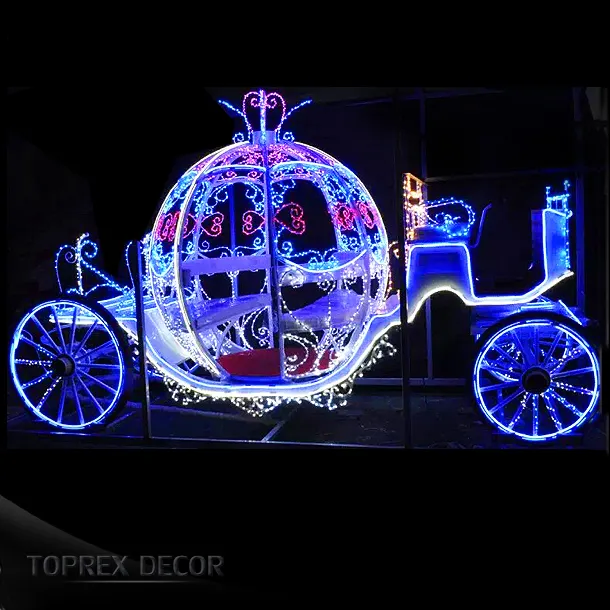 Éclairage décoratif 3D LED étanche mariage lumineux cendrillon chariot