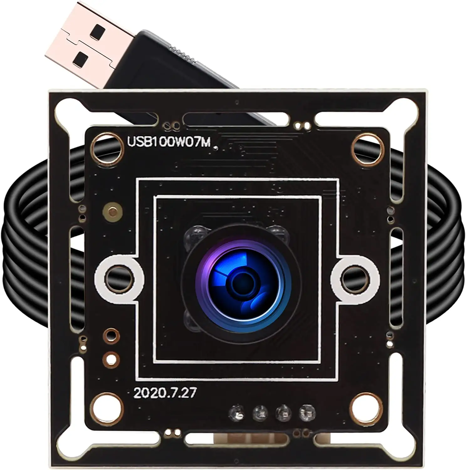 Módulo de cámara USB ELP de 1 megapíxel Super Mini 720p gran angular con lente M7 de 120 grados Placa de cámara web integrada Digital HD para PC PI