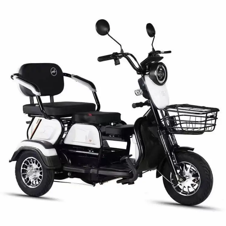 Tricycle électrique pliable sans balais 600 W, scooter électrique à trois roues pour personnes âgées. Pick up et dropoff enfants tricycle