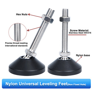 <strong>Leveling</strong> <strong>Feet</strong> M10 Adjustable <strong>Table</strong> <strong>Feet</strong> Threaded Screw Levelers <strong>Foot</strong> Stainless Steel for Furniture Legs With Nylon Base Dia 50mm - Product Image 3