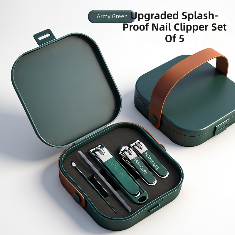 ensemble de coupe-ongles vert armée-5 pièces