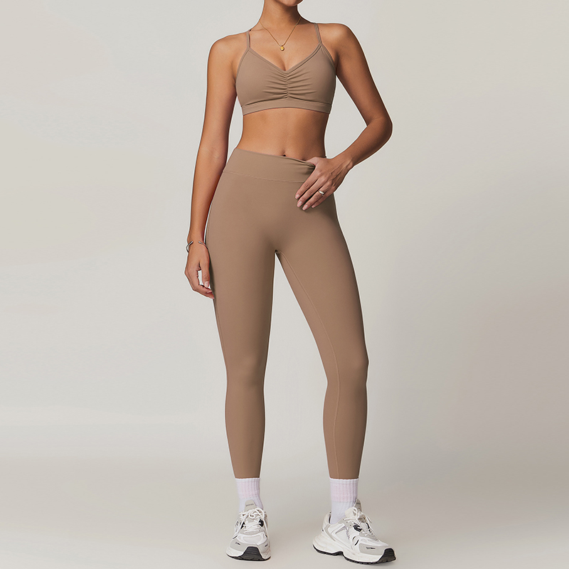 khaki bra&leggings
