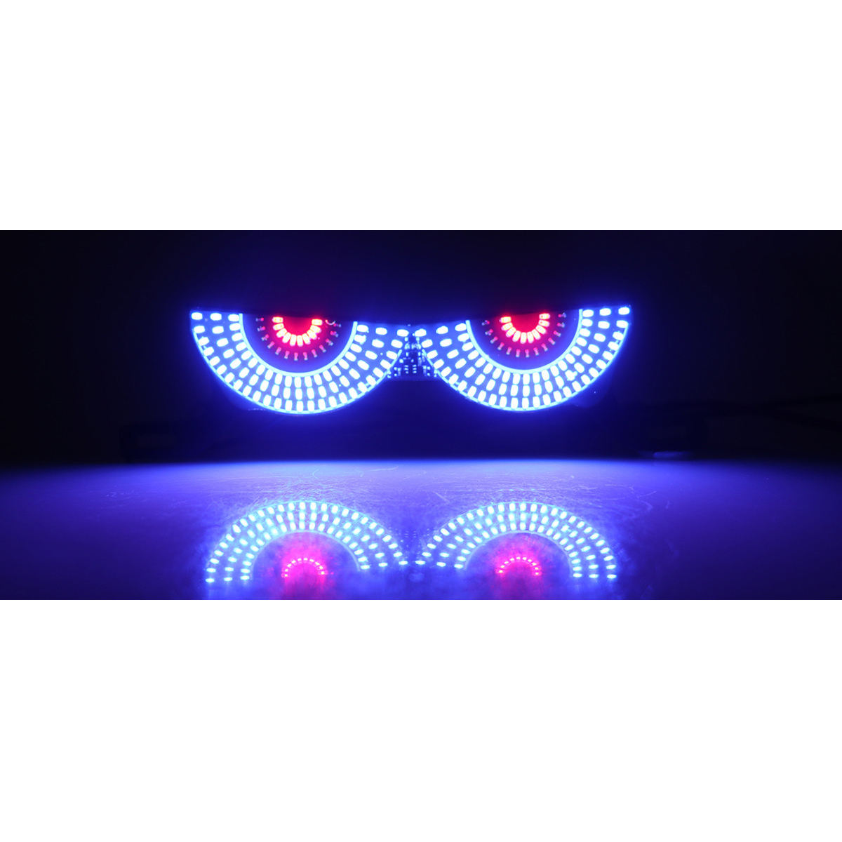 Lumière demi-cercle - clignotante rouge et bleue