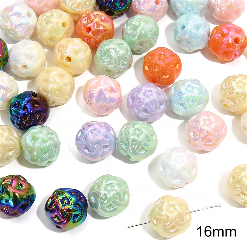 12 grosses boules de fleurs 16 mm 10 pièces/sac