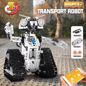 MOULD KING-bloques de construcción técnica para niños, Juguetes DIY, regalo de Navidad, aplicación de Control remoto, Robot Transbot 3 en 1, modelo MOC Bricks, 15046 - Product Image 2