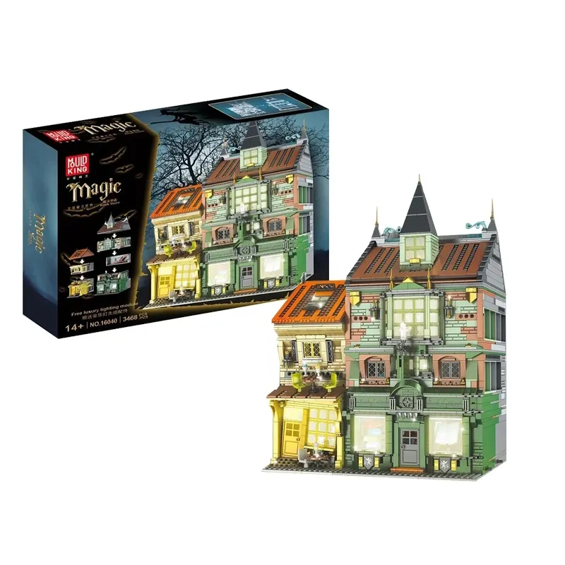 Mould King 16040 Diagonal Alley Quick Pitch Supplies Model DIY Brick City Street View Architecture Toys Building Blocks Sets