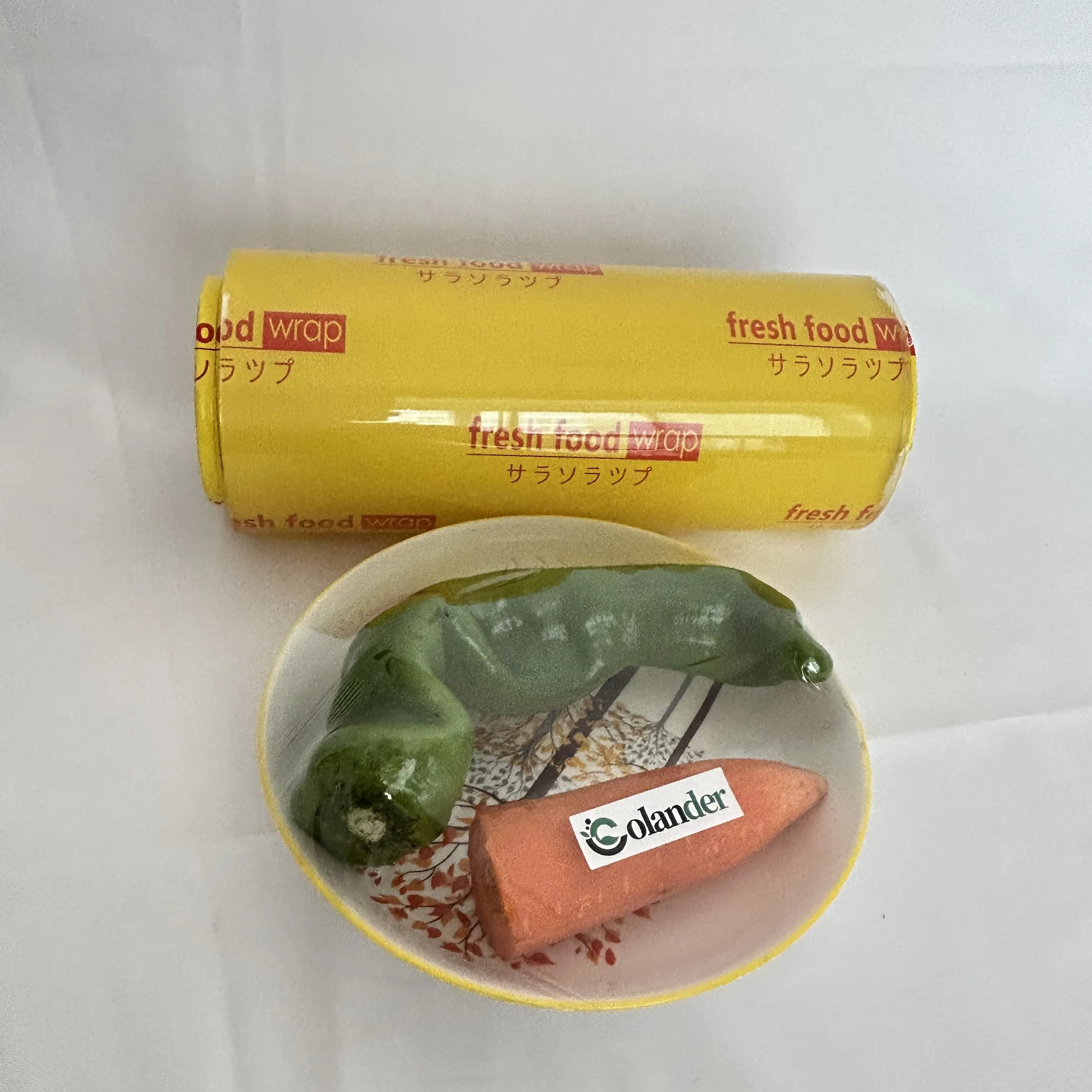 Film lengket untuk pembungkus makanan bungkus segar pvc film lengket kualitas makanan pe pvc bungkus plastik