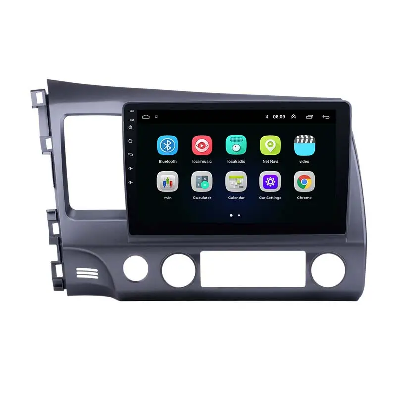 High Definition IPS Screen 10.1 inch Car Radio Android 12 Mirror Link Player For Honda Civic LHD 2007 2008 2009 2010 2011