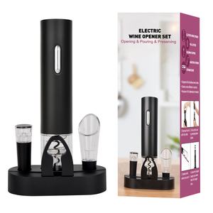 Dụng cụ mở chai rượu vang điện gia dụng cầm tay đặt pin khô tự động mở nút chai kim loại nhựa cơ sở bốn mảnh - Product Image 2