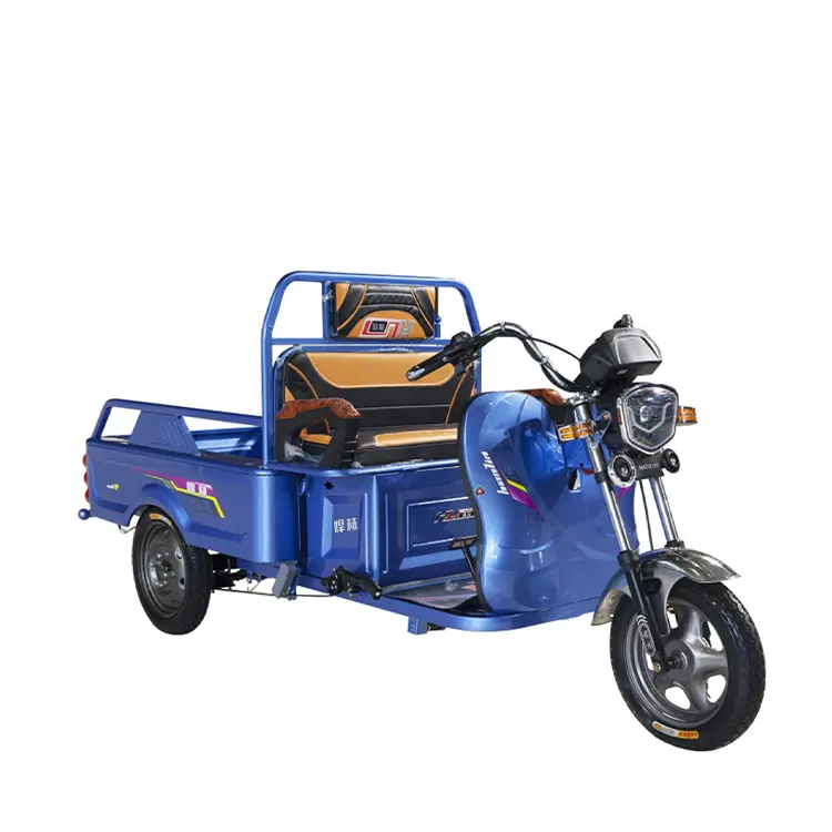 Ucuz çin fabrika 1200w üç tekerlekli motosiklet çiftlik Trike üç tekerlekli kamyon kargo kamyon Mini damperli üç tekerlekli bisiklet