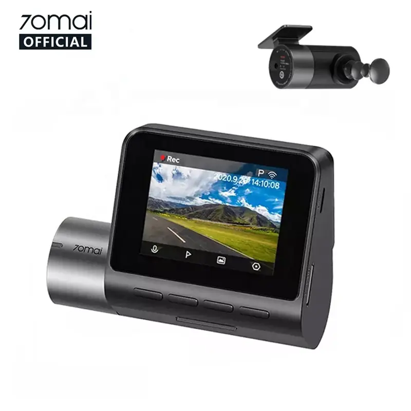 70mai A500s-1 Dual Sight GPS ADAS Front and Rear Dashcam Car Dash Cam Camera 24H Parking DVR Dual Dvr LCD Abarth 2.0 Inch 500mah