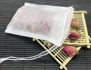 Bolsa de té de fibra de maíz Biodegradable, nailon reutilizable Pla con logotipo, bolsa de pirámide con filtro de té con cordón, bolsa de té vacía personalizada - Product Image 3
