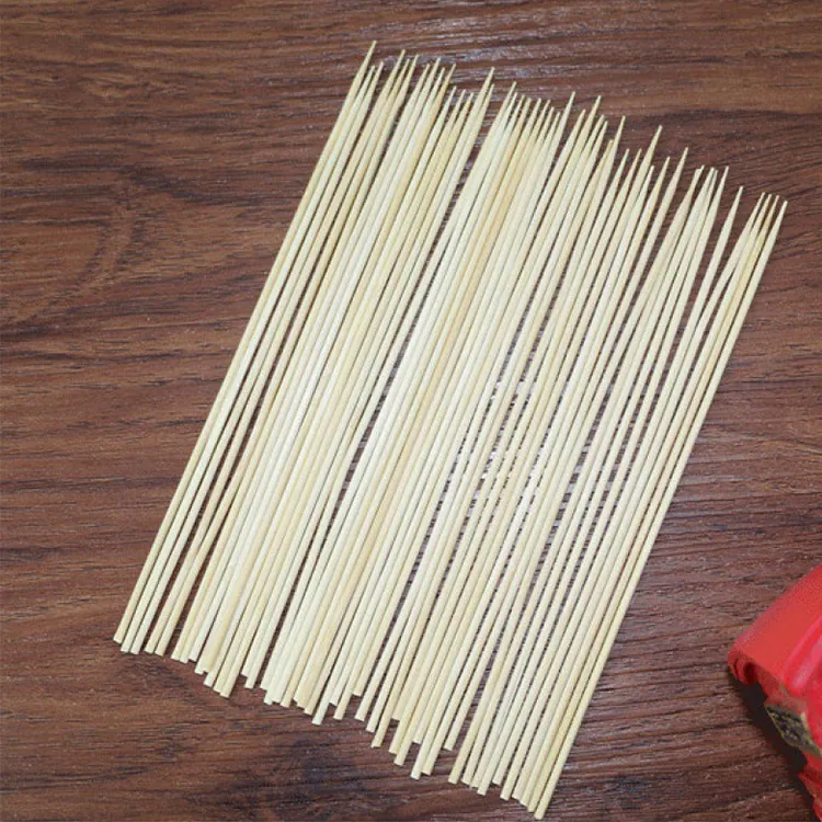 Barbecue skewers disposable bamboo stick manufacture in china tinikling wood sticks