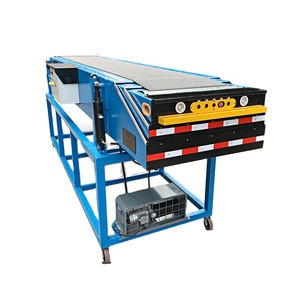 Transportador de banda de pluma de almacén, transportador de plataforma de elevación de descarga de carga, transportador retráctil para transporte logístico de camiones