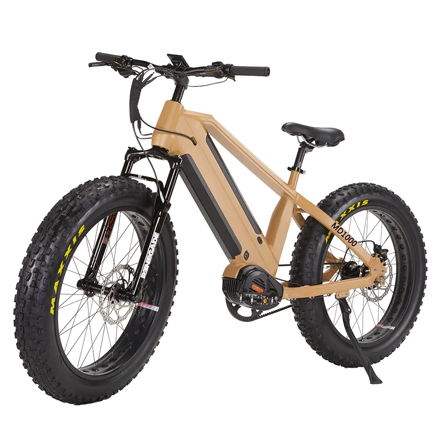 26 Inch Bafang 8Fun 48V 1000 Wát Khung Gắn Mid Drive Fat Tire Ebike Câu Cá Và Săn Bắn Điện Xe Đạp Leo Núi Xe Đạp