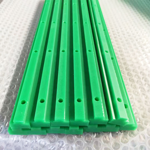 Rieles de guía de cadena lineal de transportador deslizante de plástico UHMWPE verde mecanizado CNC ZSPE