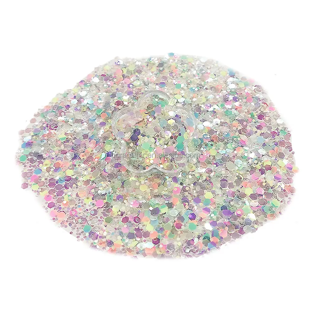 Chunky Glitter per unghie Face Hair Resin Craft Glitter Cosmetic Glitter per ombretto Makeup Rave Festival party Face Painting