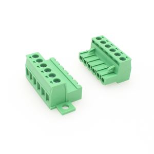 2EDGRKC 5.08 mm Plug-In <strong>Terminal</strong> <strong>Fixed</strong> Chassis Panel Bottom Plate Wire-to-Wire Connection <strong>Terminal</strong> <strong>Block</strong> - Product Image 1