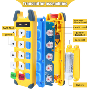 Buona vendita industriale gru Wireless telecomando con 8 pulsanti a velocità singola Anti-corrosione senza olio ricevitore a codice fisso - Product Image 3