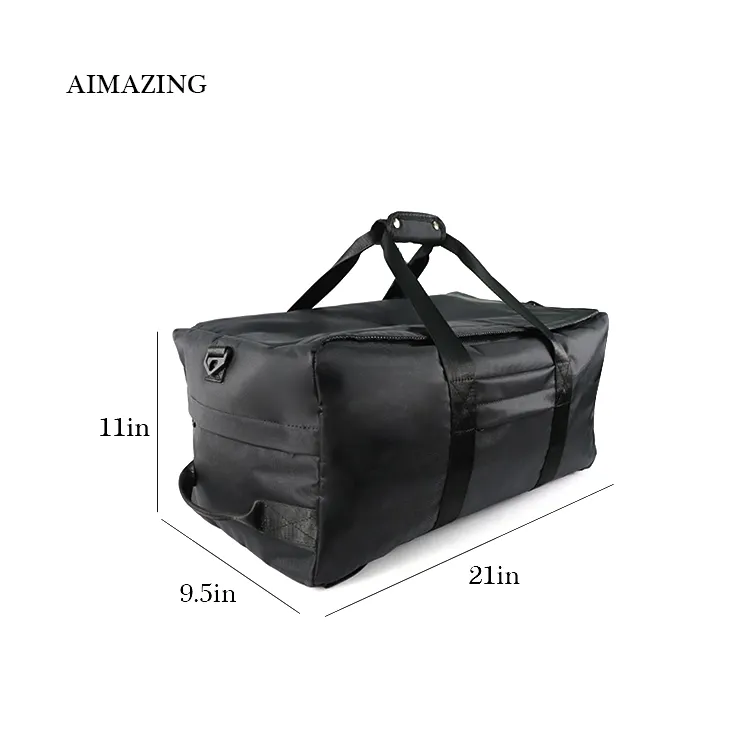 Odor Proof Weekender Bags Nylon Leather Smell Proof Backpack Duffle Bag Overnight Travel Carry On Tote Bag with Luggage Sleeve