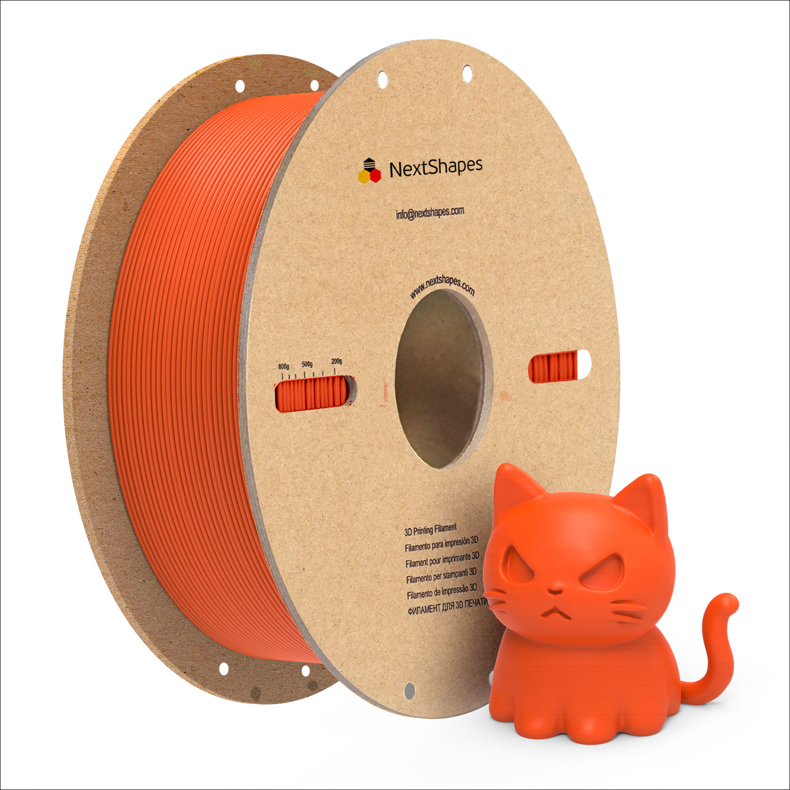 Tige en papier orange