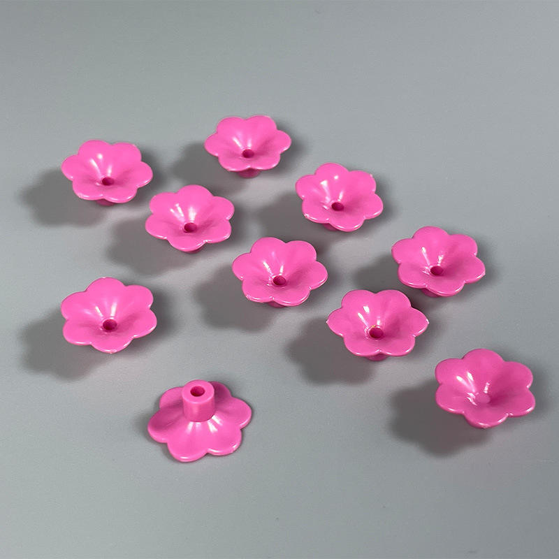 10 flores de trompeta rosa oscuro