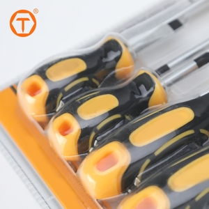 <strong>8</strong> <strong>in</strong> <strong>1</strong> Basic Yellow Handheld Stubby Long Screw Driver Magnetic Screwdriver Set with Phillips Slotted - Product Image 3