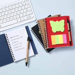 Bloc de notas con logotipo personalizado de Office con bolígrafo y notas adhesivas elegantes Notas adhesivas personalizadas Cuaderno de cubierta de papel - Product Image 2
