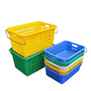 Cesta apilable de plástico para rotación, cajas de malla móvil, fabricante personalizado, cajas de plástico de 45L y 60L, contenedor de plástico vegetal - Product Image 1