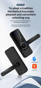 <strong>New</strong> Arrival S810 Smart <strong>Locks</strong> Tuya TTlock App Remote Control Cerradura Fingerprint Code <strong>Key</strong> Card Door <strong>Lock</strong> - Product Image 4