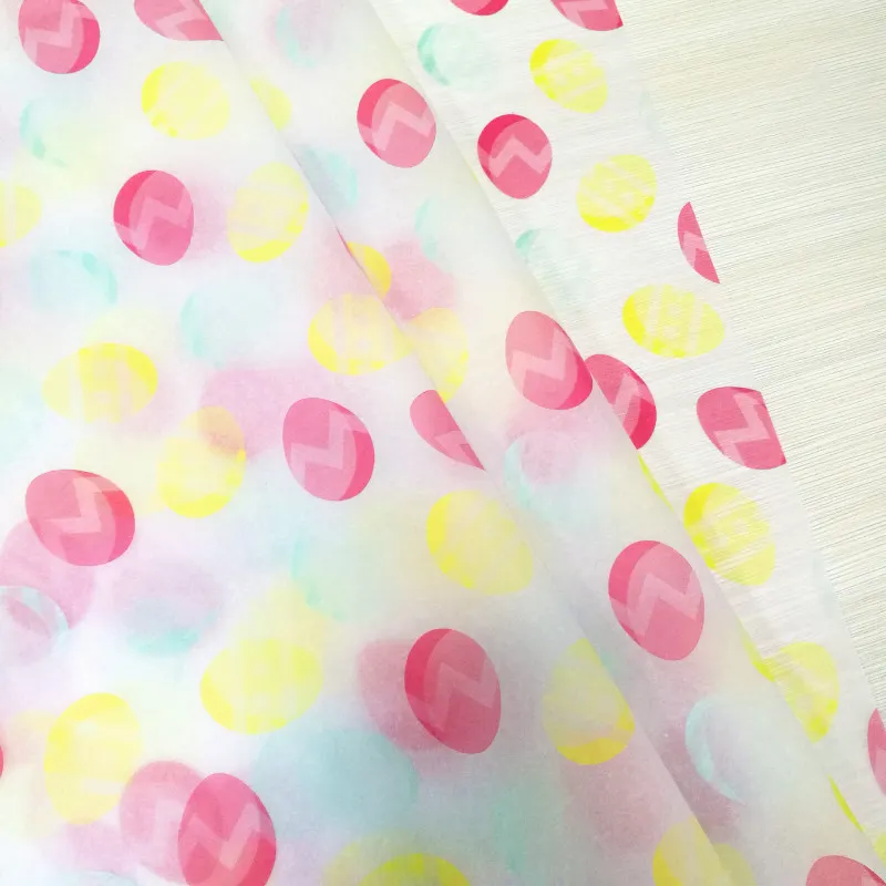 メーカー卸売17gピンクかわいい薄い傘防水花のカスタム包装紙