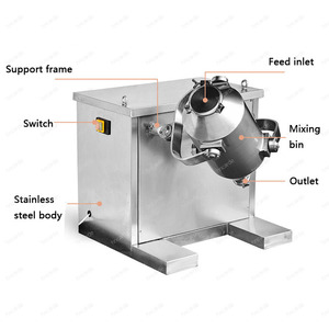 300L Spice Pepper Salt Rice Powder Mixing Machine High Uniformity Dry Powder 3D <strong>Mixer</strong> Blending Machine - Product Image 4