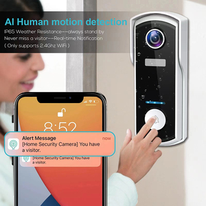 Sistema de intercomunicación Tuya Smart Video Timbre Cámara HD Audio bidireccional Alertas en tiempo real para la máxima comodidad de seguridad en el hogar - Product Image 3