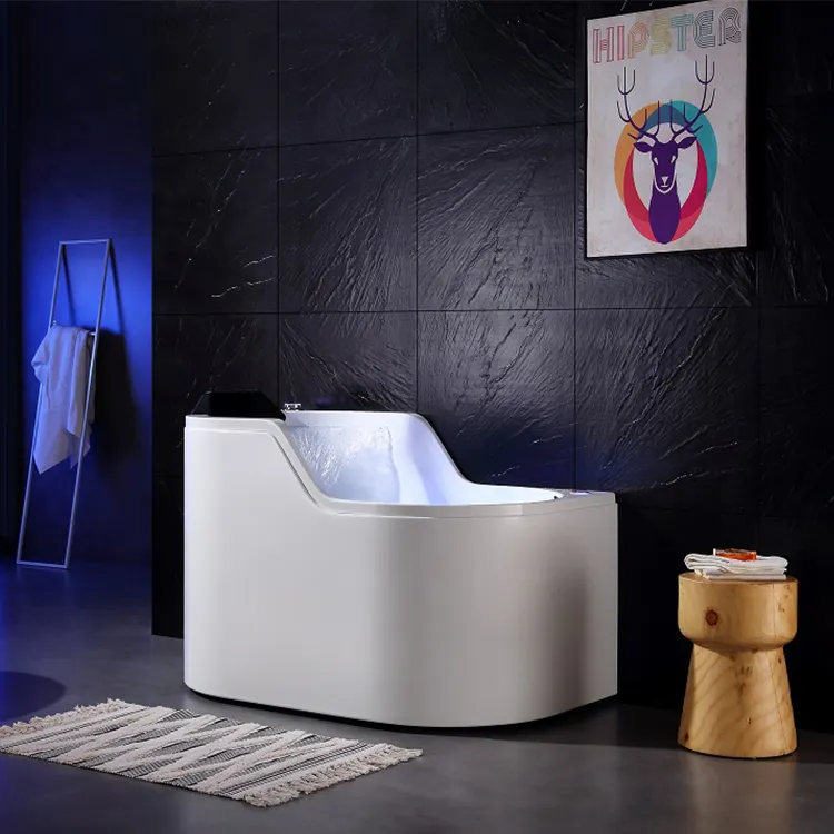 Hesperu-bañera de hidromasaje moderna para adultos, bañera de hidromasaje con luz LED para el hogar