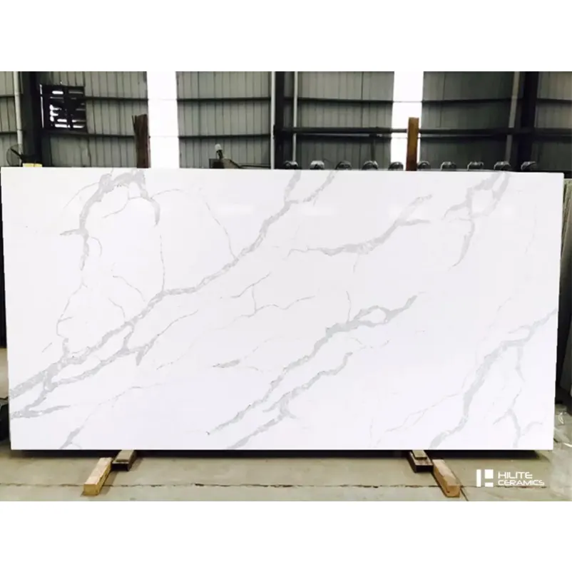 Marmo naturale Look di Superficie Al Quarzo Grigio Vene Bianco Pietra di Quarzo Per Il 3200*1600 millimetri