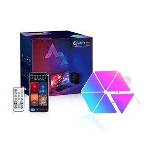 Intelligent E-Sports Atmosphere <strong>Lamp</strong> Odd Light Board Sound Pickup Rhythm Music Quantum <strong>Lamp</strong> Triangle Splicing Wall <strong>Lamp</strong> <strong>Dimmers</strong> - Product Image 1