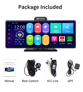 Android 10,0 4 + 64G Transmisión en vivo 4G Tablero Cámara de coche con lente dual HD1080P WIFI Navegación GPS 10.26in Pantalla táctil - Product Image 6