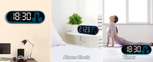 15 pollici di grande luminosità regolabile conto alla rovescia LED digitale orologio da parete con telecomando - Product Image 5
