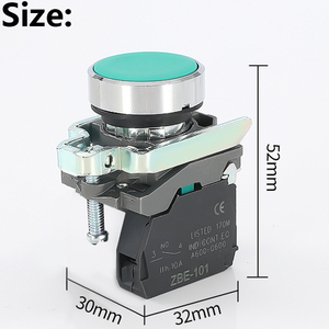 BA31 BA42 interruttore a pulsante in plastica Reset piatto momentaneo XB4 22mm pulsanti rotondi calibro 10A Max. Corrente - Product Image 2