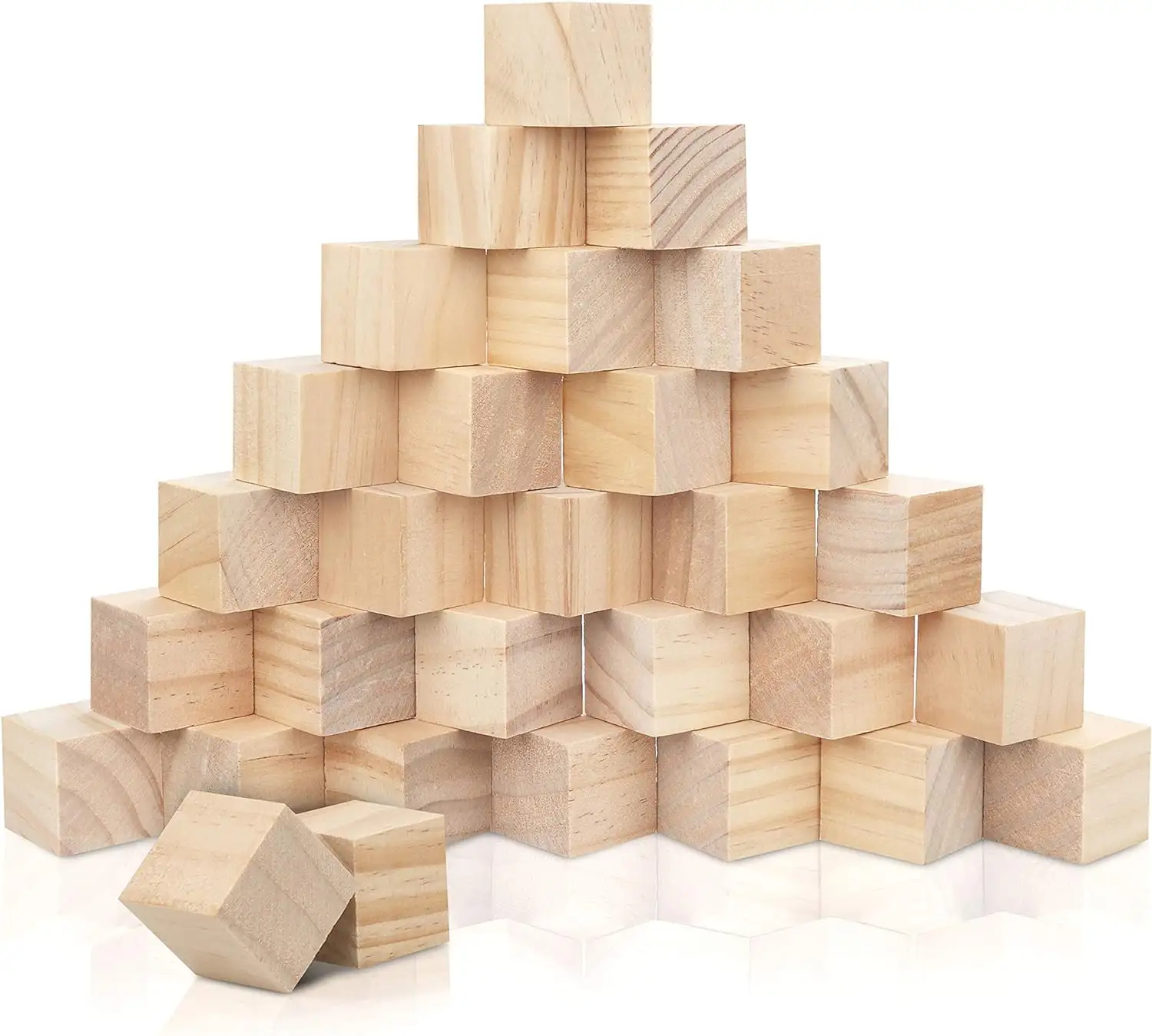 Cubetti di legno naturale grezzo per artigianato e fai da te progetti di dimensioni personalizzabili