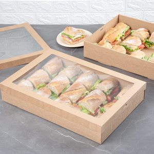 Handmade Custom Kraft <strong>Rectangle</strong> Packaging <strong>Boxes</strong> with <strong>Window</strong> Lid for Food Storage and <strong>Display</strong> - Product Image 4