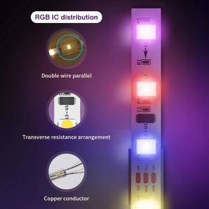 RGBIC LED şerit TV arkaplan ışığı Google asistan kamera için Alexa ile çalışır LED aydınlatmalı TV şerit ışıkları için Sync kutusu ile LED - Product Image 5