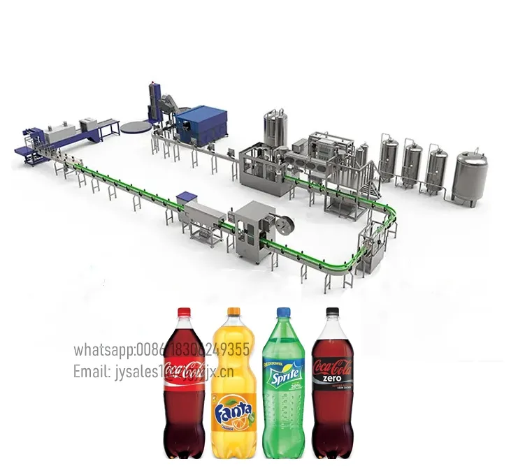 Equipo automático para una fábrica de soda, maquinaria para plantas de soda, máquina de llenado y embalaje